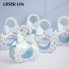 LBSISI Life 20pcs Boîte de poignée de papier de bonbons de mariage avec Windows Emballage de chocolat Anniversaire Graduation Party Favor Décoration cadeau 210724