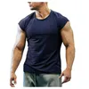 Men's T-shirts Summer Short Sleeves Fashion Printed Tops Casual Outdoor Mens Tees Crew Neck Clothes fitness sleeveless vest 21SS 6 Colors S-4XL