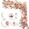 Party Decoration 104pcs Rose Gold Balloons Garland Arch Kit Latex White Confetti Balloon Bröllop Födelsedag Årsdag Dekorationer