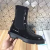 Tasarımcı 2021 Kadınlar Şeker Renk Platformu Yarım Çizmeler Moda Sonbahar Kış Üst Katman Dana Kalın Alt Martin Boot Kadın Ayak Bileği 3021