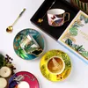 Jungle Secret Cups Saucers Ceramic Gilding Luxury Coffee Cup Brittisk stil eftermiddag Teacup f￶r julklapp