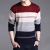 Lux Angner New Fashion Märke Sweater Mens Höst Casual Striped Pullover Men Tröjor Koreanska Slim Fit Men's Jumper Pull Homme Y0907