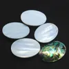 Cabochons en coquillage d'ormeau de mer naturel, 3 pièces, forme ovale 30x40MM pour pendentifs à breloques, fabrication de perles naturelles en vrac, accessoires de bricolage