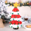 Dekoracje świąteczne Drzewo Sticky Ball Red Wine Butelka Okładki Mini Xmas Fartuch WineBottle Cover FWB10778