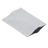 6 Größen erhältlich Weiß Aluminiumfolie Heißsiegel Probe-Pakete für Reißverschluss wiederverschließbar Mylar Folie Lebensmittelaufbewahrung Taschen Zipper