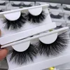 Faux cils en vison véritable, doux et moelleux, 25mm, 3D, 5D, luxe, naturel, grand volume, croisés, boucles épaisses, longs, dramatiques, outils de maquillage