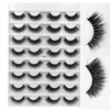 Nieuwe 16 paren Multipack Faux 3D Mink Eyelashes valse wimpers handgemaakte piekerige pluizige lange valse nertsen wimpers natuurlijke make-up gereedschap oog wimpers