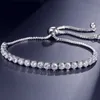 Tennis bracelet Women's fashion adjustable chain bracelets cubic zirconia rose gold love gift luxury shiny jewelry230F