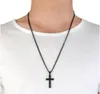 Krzyż ze stali nierdzewnej Krzyż Naszyjniki Męska Religia Wiara Krucyfiks Charm Titanium Steel Łańcuch dla Kobiet Moda Biżuteria Prezent Hurtownie