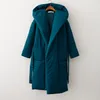 Kvinnor Winter Jacket Coat Stilfullt tjock varmt fluff Long Parka Kvinna Vattentät Outerware Coat 211108