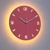 Horloges murales Horloge LED Design moderne avec rétro-éclairage Montre silencieuse pour la maison Cuisine Bureau Café Décoration