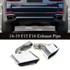 1 Set Car Muffler Pipe For BMW X5 X6 F15 F16 Update X5M X6M M Rear Bumper Silver/ Black Stainless Steel Exhaust Tip 2014-2019