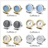 Jinju Camisa Formal Relógio Cufflinks para Mens Luxo Functional Relógio Rodado Casamento Cuff Links Day Day Presente Geminios Camisa