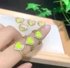 10Pcs Beautiful enamel heart ring gold cz crystal micro pavering fashion design ing jewelry whole 2021