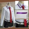Steins Gate Cosplay Costume Japanese Anime Game Cosplay Kurisu Makise Uniforms Full Set Coat Shirt slips kjol Custom Made Costumes4829957