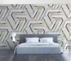 Niestandardowy 3D Solid Geometria Wzór tła Gold Streszczenie salonu sypialnia tapeta papel de parede