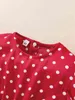 Baby Polka Dot Ruffle Trim Romper SHE