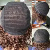 Brasilianska Remy Jerry Curly Human Hair Wigs With Bangs 150 Full Machine Made Short Wig 99J Natural Color for Women3984480