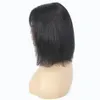 Korte Mongoolse bob -pruik 13x4x1 rechte t deel kanten pruiken remy menselijk haar voor zwarte vrouwen vooraf geplukt