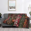 Blankets Morocco Style Bohemian Blanket Flannel Textile Decor Multi-function Lightweight Throw For Sofa Couch Bedding Throws