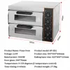 Horno eléctrico comercial para Pizza, máquina para hornear de doble capa, máquina para hacer pasteles, postres y Pizza, herramientas para hornear en la cocina