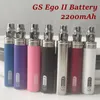 Huge Capacity GS EGO II Battery 2200mah Batteries KGO ONE WEEK Long Lasting With Packaging E Cigarette Vaporizer Oil Cartridges 510 Thread Vape Carts Atomizers