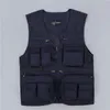 Men's Vests Men Vest Pocket Military Style Outerwear Plus Size 4XL 5XL Sleeveless Jackets Multi Pograph Waistcoat