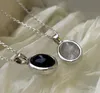 100% 925 Sterling Silver Oval Cat's Eye Pendant Necklaces For Women Fine Jewelry Simple Wedding Necklace