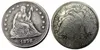 Monete statunitensi US 1878-P-S-CC Seduto Liberty Quater Dollar Craft Argento placcato Copia moneta Ornamenti in ottone decorazione domestica accessori241e