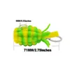 wholesale piccolo portachiavi ananas Pipa in silicone Pipa a mano Tabacco colorato Bong carino con narghilè in vetro rimovibile