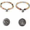 8mm matte amazonite pedra costa pulseira yoga chakra mala pulseira om lotus mulheres homens frisado charme pulseiras artesanais jóias tqg8g 389 Q2