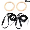 Acessórios 1Pair Wood Gymnastic Rings Ajustável Força muscular Training Home Fitness com escalas 28 / 32mm Fou99