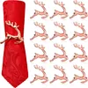 12 pièces ronds de serviette de cerf de Noël pour Noël, fête de vacances, dîners, réceptions de mariage, décor de table à manger