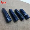 Decorative Objects & Figurines Natural Blue Stone Crystal Column Hexagonal Prism Home Furnishing Decoration Rough Small Gift For Friends