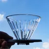 TIMEMORE Glass Crystal Eye Dripper Pour Over Maker V60 waschbarer Kaffeefilter-Kunststoffhalter 210326
