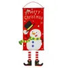 New Christmas decoration canvas ornaments Santa snowman suitable for home restaurant wall window pendant decoration tr