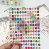 Kinderen doe-het-zelf decoratieve 3D zelfklevende veelkleurige decoratieve strass-sticker 168 stuks / bladgrootte van 6 mm persoonlijkheid