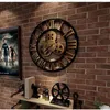 Grande horloge murale de Style industriel rétro bois maison montre murale décorative pour salon bureau Bar mur Art décor 210325