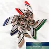 Kvinnor Multifunktion Polyester Silk Scarf Eleganta Stripes Tryckt Casual Satin Small Square Wraps Head Scarves Hijab 70x70cm Fabrikspris Expert Design Kvalitet