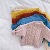 Autumn Winter Kids Baby Girls And Boys Full Sleeve Single Breasted Solid Knit Cardigan Coat Toddler Children's Sweater 6M-5Y 211106