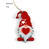 Сторона поставляет День Святого Валентина Деревянные Gnome Орнаменты Buffalo Древесины Деревянные Теги Висячие Украшения для Древо любви RRB13443