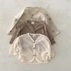Jaquetas bebê menina roupas verão fino cardigan algodão respirável sol proteção solo sólido cor outwear 3 cores bt6637