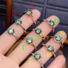 2021 crackling green moissanite women jewelry engagement 925 silver ring birthday gift PRICE for one piece