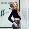 Jocoo Jolee Sexy Back Hollow Out Pulls avec sangle de chaîne Design Velour One-Cou Sweats à capuche Club Party Vêtements Automne 210619