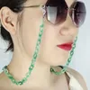 60cm Acrylic Sunglasses Chain Women Anti Slip Reading Eyewears Ribbon Clip Mask Holder Neck Strap Lanyard