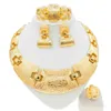 Vendita squisita Brazilian Gold Gold Grande Gioielli Set Italiano Bridal Bidel Banchetto Set di gioielli H0009 211204