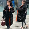 Femmes hiver doudoune longues femmes Parkas mujer épais chaud neige manteaux coréen Hoodies noir Puffer pour femme 211013