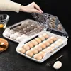 Egg Holder for Refrigerator Can Storage 21 Eggs Plastic Container Tray Fridge Organizer Tools For Household Hotel RRA10885