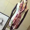 Designer Blommor Skriv ut halsdukar 180cm x 90cm Imitation Silk Scarf Mode Märke Wrap Kvinnor Stain Handduk 3 Färger