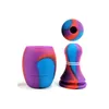 Hookahs Bowling Ball Shape Silicone Pipes Titancials Nails Tobacco Rör lämplig för torr växtbaserad rök med titan nageltillbehör